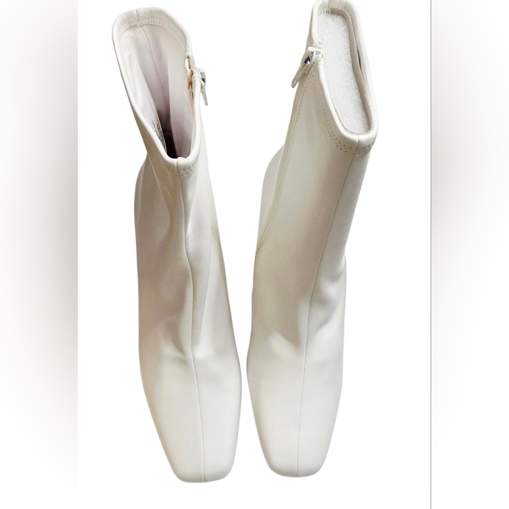 Steve Madden White Ankle Booties